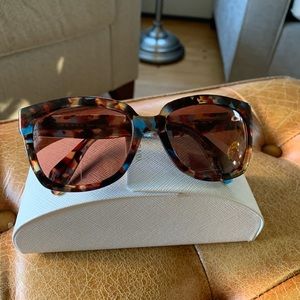 Prada Havana Spotted Blue Sunglasses